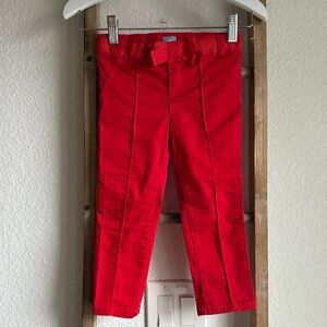 GAP Baby Cherry Red Bow Waist Skinny Pants Sz: 3Y
